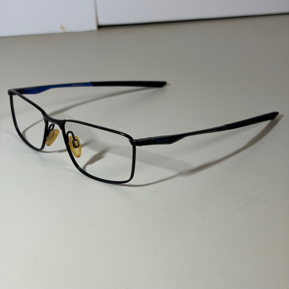 Oakley Socket 5 OX3217-0455 Satin Black/Blue Metal C5 Alloy Eyeglass Frames ONLY